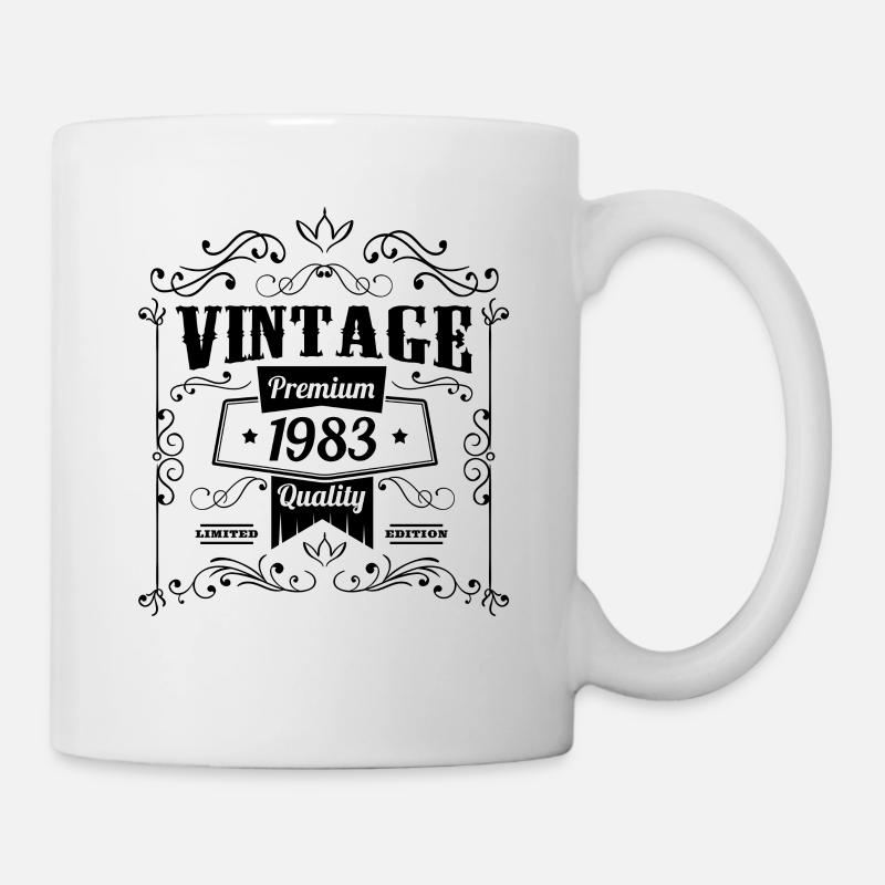 Vintage 1983 Geburtstag Sprüche - Tasse - Weiß