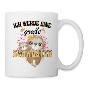 Ich Werde Eine Große Schwester 2025 - Tasse - Weiß - Rechts