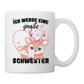 Ich Werde Eine Große Schwester 2024 - Tasse - Weiß - Rechts