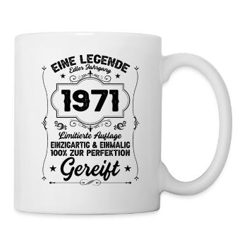 50. Geburtstag Vintage 1971 Rock & Roll Geschenk - Tasse - Weiß - Rechts