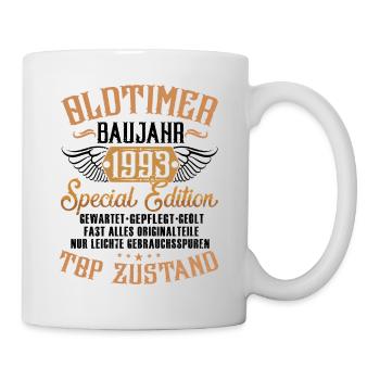 Oldtimer 1993 2023 30. Geburtstag Geschenk Herren - Tasse - Weiß - Rechts