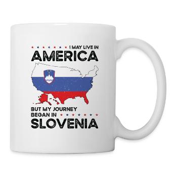Geboren slowenisch Slowenien amerikanisch USA - Tasse - Weiß - Rechts