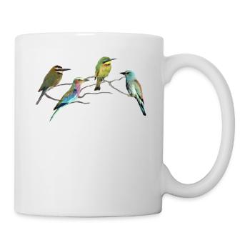 Bienenfresser - Racken - Vögel in Afrika - Tasse - Weiß - Rechts