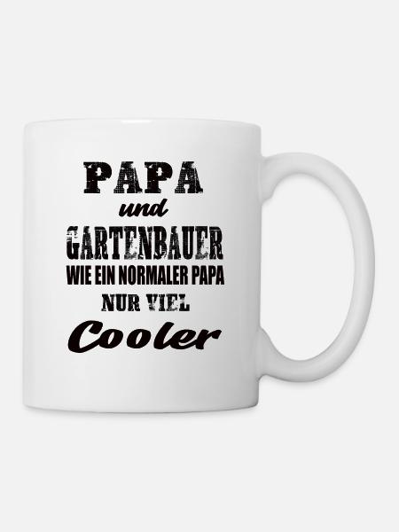 Papa und Gartenbauer - Tasse - Weiß