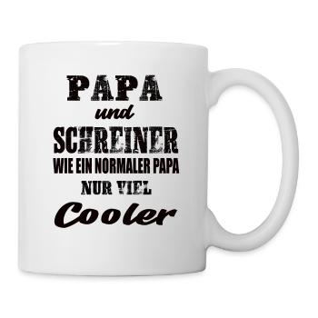 Papa und Schreiner - Tasse - Weiß - Rechts