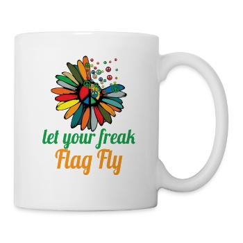 Hippie Peace Sign Peace Flowers Flower Child - Mug blanc - blanc - Droite