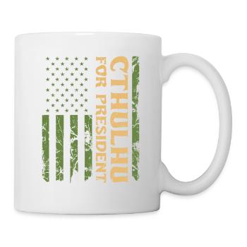 Cthulhu For President, Patriotic Cosmic Horror - Tasse - Weiß - Rechts