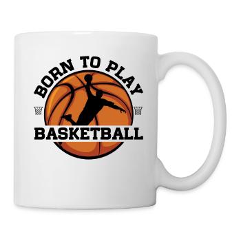 Born to hoot basketball - Mug - white - Right