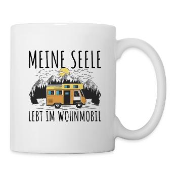 Wohnwagen Wohnmobil Camping Spruch - Tasse - Weiß - Rechts