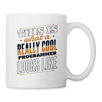 À quoi ressemble un programmeur vraiment cool - Mug blanc - blanc - Droite