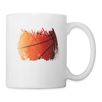 Graphique basket -basket-cadeau joueur de basket - Mug blanc - blanc - Droite