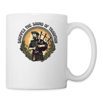 Bagpiper Scottish bagpipe sound - Mug blanc - blanc - Droite