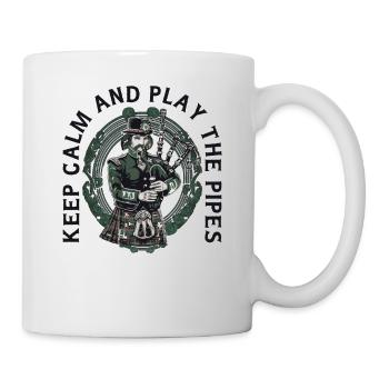 Joueur de cornemuse écossaise - Mug blanc - blanc - Droite