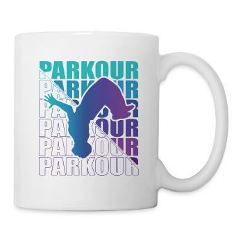 Parkour, Freerunning, Street Workout, Acrobatic - Tasse - Weiß - Rechts