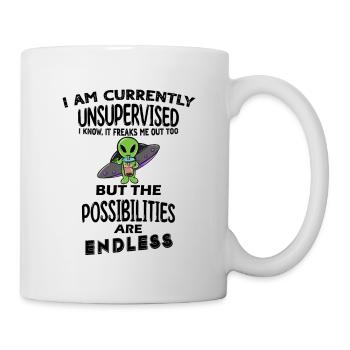 I am currently unsupervised - Tasse - Weiß - Rechts