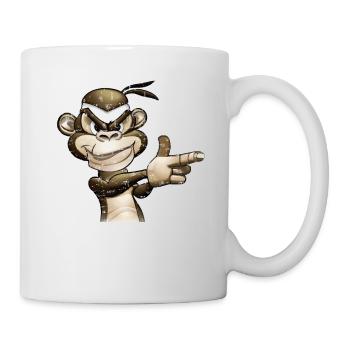 Gangster Monkey Graffity Hand Gun T-Shirt - Mug - white - Right