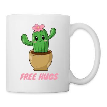 Câlins gratuits - Cactus mignon - Mug blanc - blanc - Droite