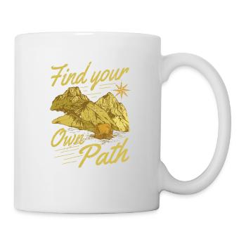 Find your own way Mountain Compass Funny - Mug - white - Right