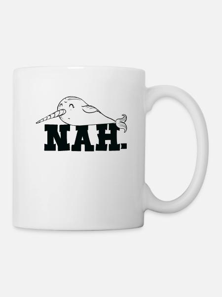 Zögernder Narwal Liebhaber Wassertiere Narwal - Tasse - Weiß