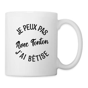 Cadeau Tonton, cadeau oncle, tonton de l'année. - Mug blanc - blanc - Droite