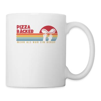 Pizzabäcker mehr als ein Beruf Pizzaofen Pizza - Tasse - Weiß - Rechts