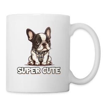 Super Cute Niedliche Bulldogge Mops Hund - Tasse - Weiß - Rechts