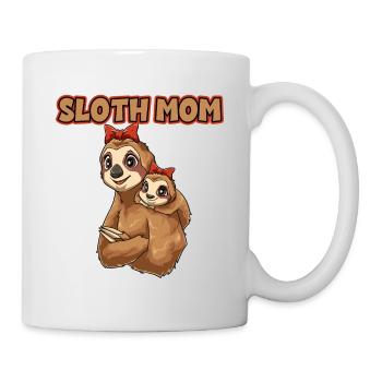 Sloth Mom für Mutti - Tasse - Weiß - Rechts