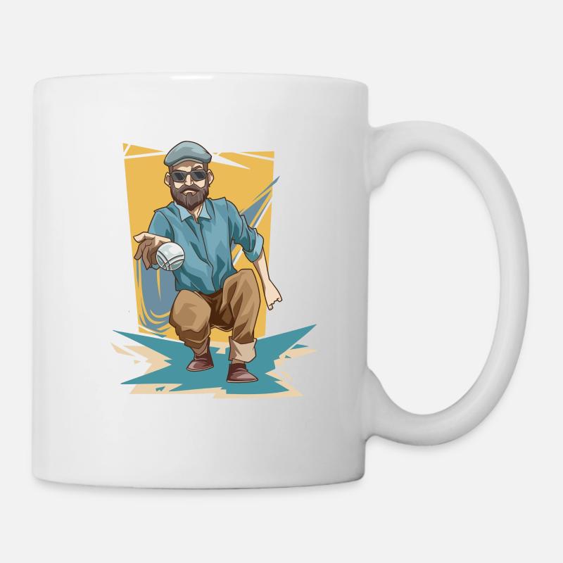 Petanque Boccia Boule Kugelspiel - Tasse - Weiß