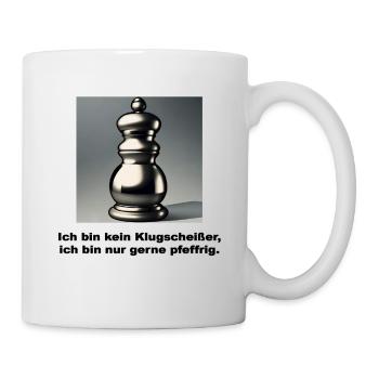 Lustiger Spruch - Pfeffriges Temperament - Tasse - Weiß - Rechts