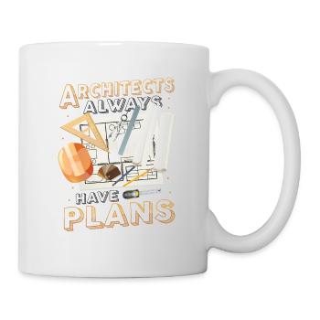 Architects always have plans, architecture - Mug - white - Right