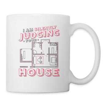 Je juge silencieusement votre architecte de maison - Mug blanc - blanc - Droite