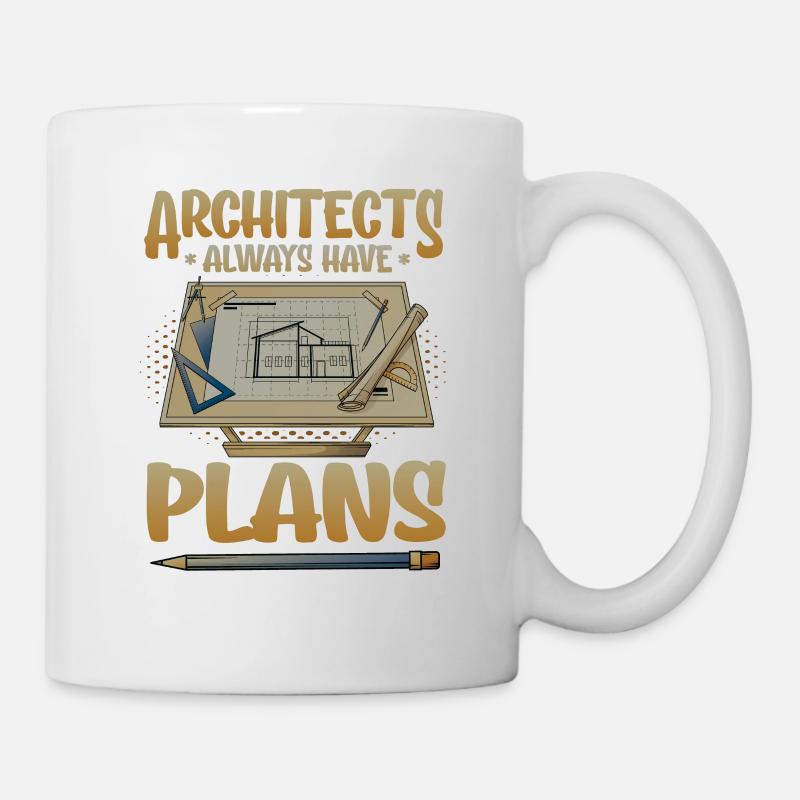 Les architectes ont toujours des plans, de l’architecture - Mug blanc - blanc