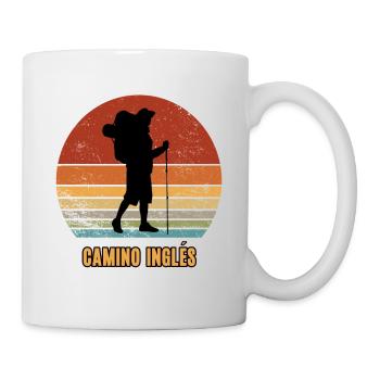 Camino Inglés Pilgern Reise Jakobsweg Pilger - Tasse - Weiß - Rechts