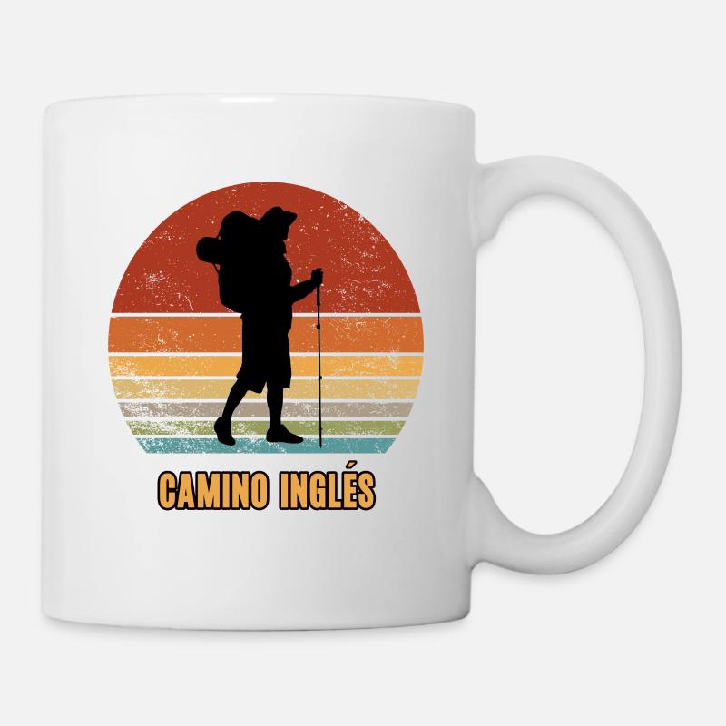 Camino Inglés Pilgern Reise Jakobsweg Pilger - Tasse - Weiß