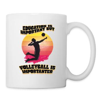 Le vollyball est plus important - Mug blanc - blanc - Droite