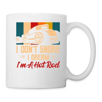 Je ne ronfle pas Je rêve que je suis un classique rétro hot rod - Mug blanc - blanc - Droite