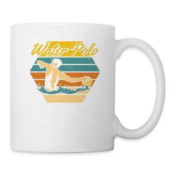 Retro Wasserball Vintage Wasserball Spieler Fan - Tasse - Weiß - Rechts