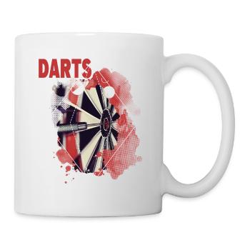 Fléchettes, jeu de fléchettes, jeu de fléchettes, fléchettes, joueurs de fléchettes - Mug blanc - blanc - Droite