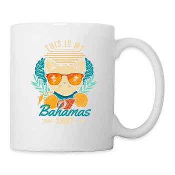 Ceci est ma chemise Bahamas Cool Retro Cat Summer - Mug blanc - blanc - Droite