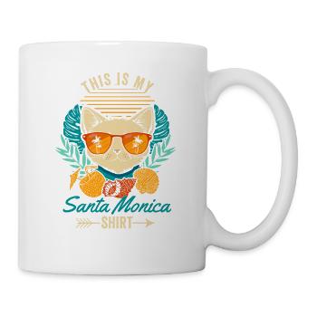 This is my Santa Monica Shirt Retro Cat - Mug - white - Right
