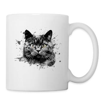 Britisch Kurzhaar Katze BKH Rassekatze abstrakt - Tasse - Weiß - Rechts