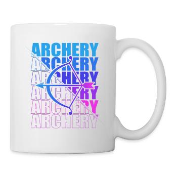 Bogensport Bogenschütze Bogenschießen Pfeil Bogen - Tasse - Weiß - Rechts