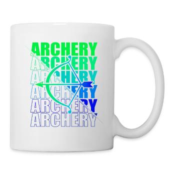 Bogensport Bogenschütze Bogenschießen Pfeil Bogen - Tasse - Weiß - Rechts