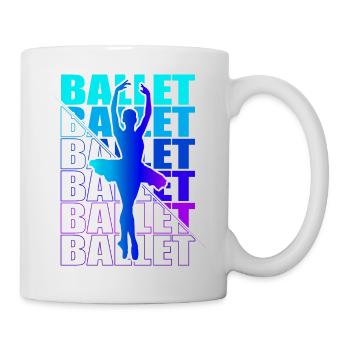 Ballet, Ballerine, Fille, Fille, Danse - Mug blanc - blanc - Droite