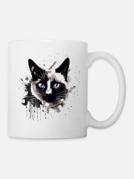 Siamese Cat Breed Cat Abstract Siamese Cat - Mug - white