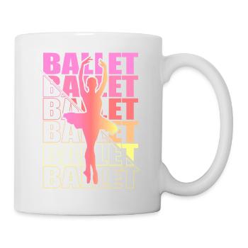 Ballet, Ballerine, Fille, Fille, Danse - Mug blanc - blanc - Droite