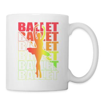 Ballet, Ballerine, Fille, Fille, Danse - Mug blanc - blanc - Droite