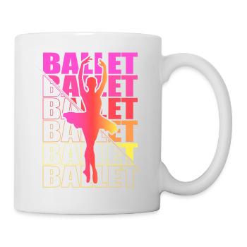 Ballet, Ballerine, Fille, Fille, Danse - Mug blanc - blanc - Droite