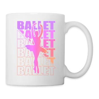 Ballet, Ballerine, Fille, Fille, Danse - Mug blanc - blanc - Droite