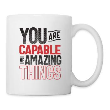 Capable de choses étonnantes - Citation de motivation - Mug blanc - blanc - Droite